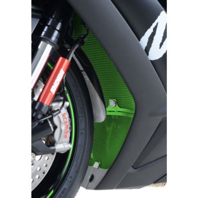 Ochranná mřížka chladiče R&G Racing - Kawasaki ZX10R, zelená